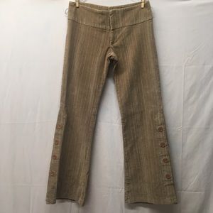 Textured Tan Flare Pants, Vintage